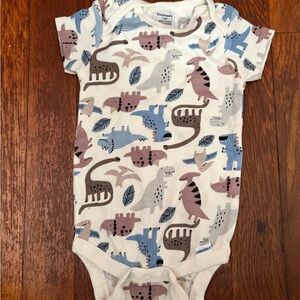 Carter's Blue and Brown Dinosaur Bodysuit